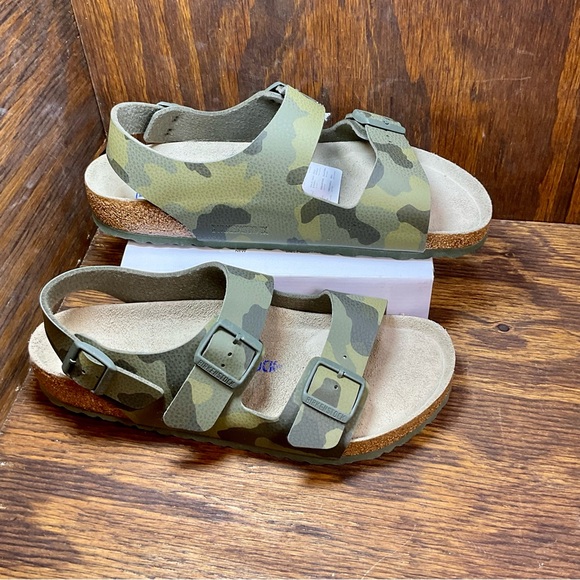 Birkenstock Milano Soft Footbed Sandals Men Size 10 Desert Soil Camouflage Green